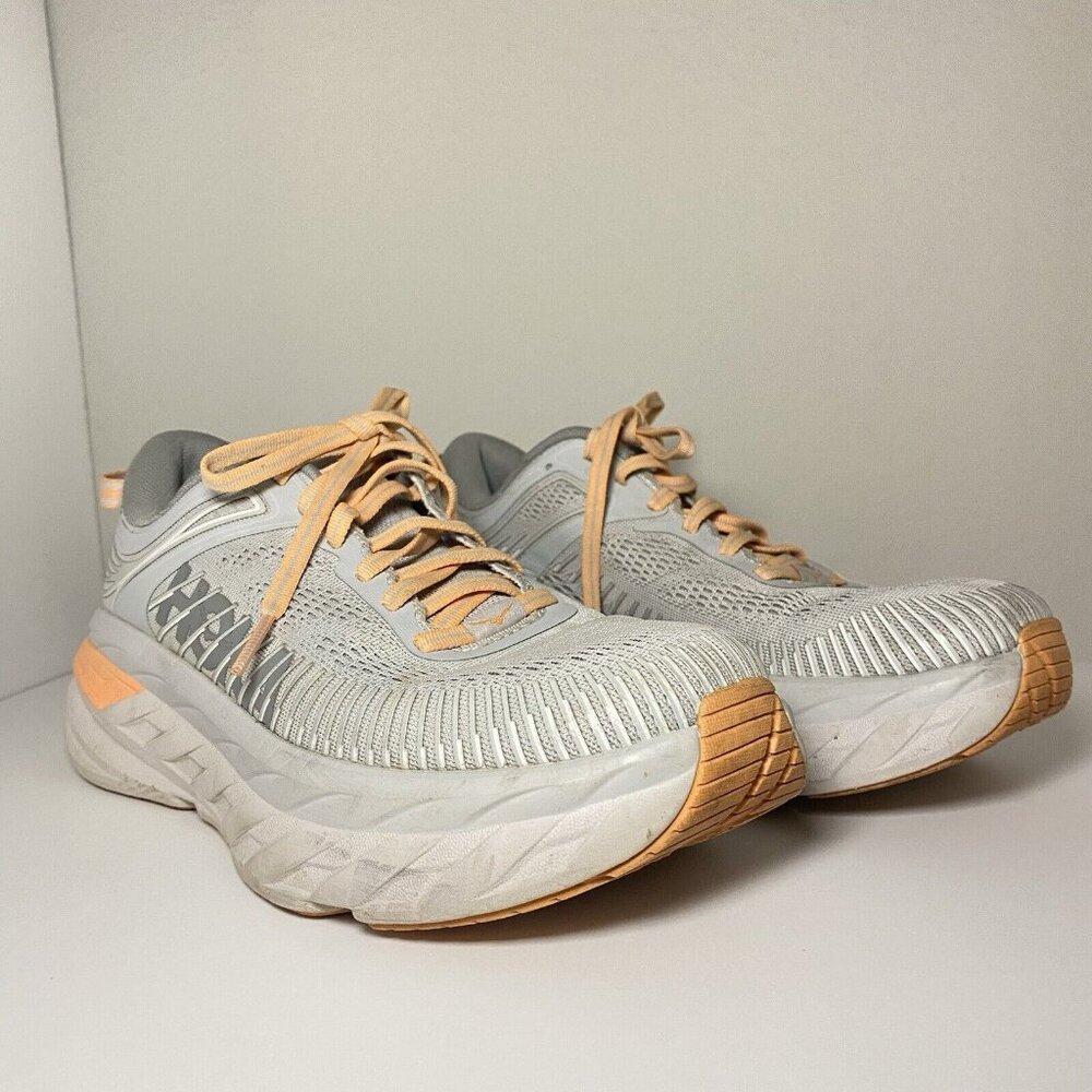 Hoka One One Bondi 7 Low Womens Size 8 Gray Athletic Shoes Sneakers 1110519